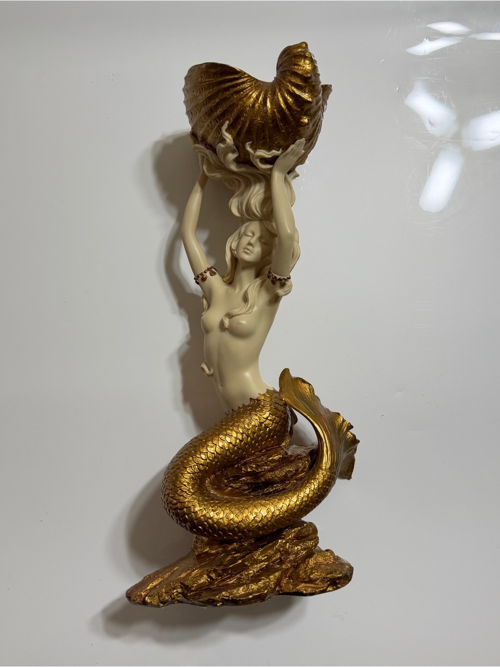 2005 VERONESE MERMAID TEA LIGHT CANDLE HOLDERS 12in TALL ART NOUVEAU